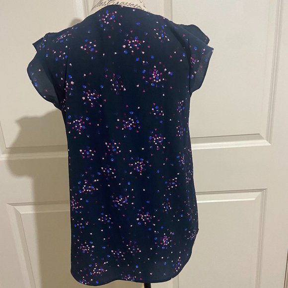 joe fresh navy blue blouse with cutouts - Picture 4 of 5